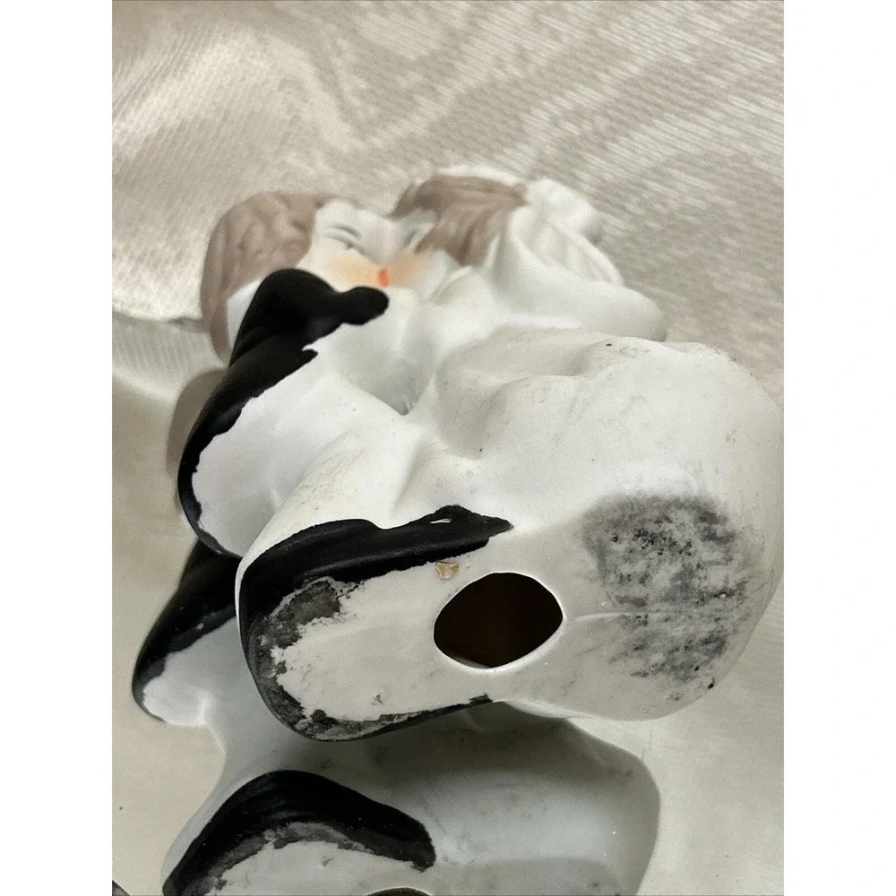 First Kiss Vintage Bisque Bride Groom Wedding Cake‎ Topper Keepsake Figurine